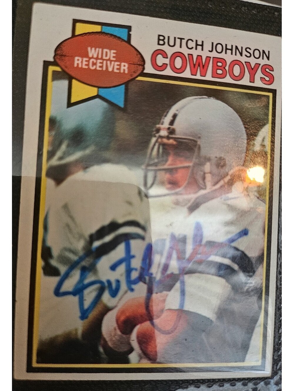 Butch Johnson HAND SIGNED AUTO on a 1979 Topps Card - Cowvoys NFL